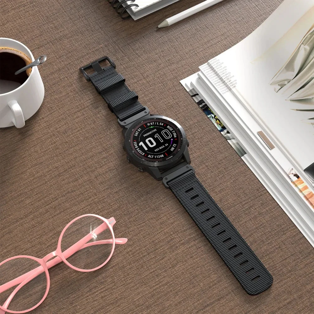 Garmin Enduro 3/Instinct 2X 나일론 밴드 Fenix ​​8 7/Tactix 7/Forerunner 965 955 팔찌 밴드 액세서리 용 22/26mm 시계 스트랩