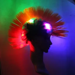 costume Party dress up bar performance headwear LED light cockscomb hair punk wig