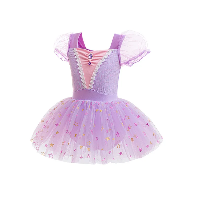 Mädchen Kurzarm-Ballett-Tutu-Kleid Kinder Tüll-Tanzkleid Prinzessinnen-Themenkostüm Bühnenoutfit – Detail 11