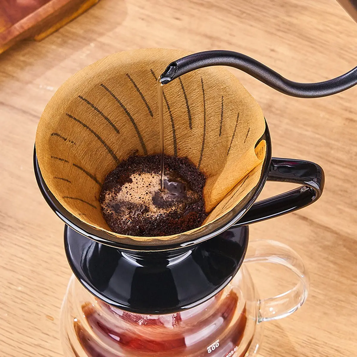 KSOL New Design Ceramics Soaking Adjustable Pour over Coffee Dripper Coffee Filters Ceramic Filter Cup B