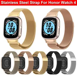 New Replacement Metal Strap Stainless Steel Wrist Watchband Milanese Accessories Bracelet for Honor Watch 4 Smart Watch Correas