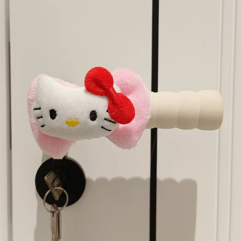 

2Pcs Sanrio Hello Kitty Door Handle Gloves Cute Children's Bow Round Protective Cover Warm Decoration Collision Prevention