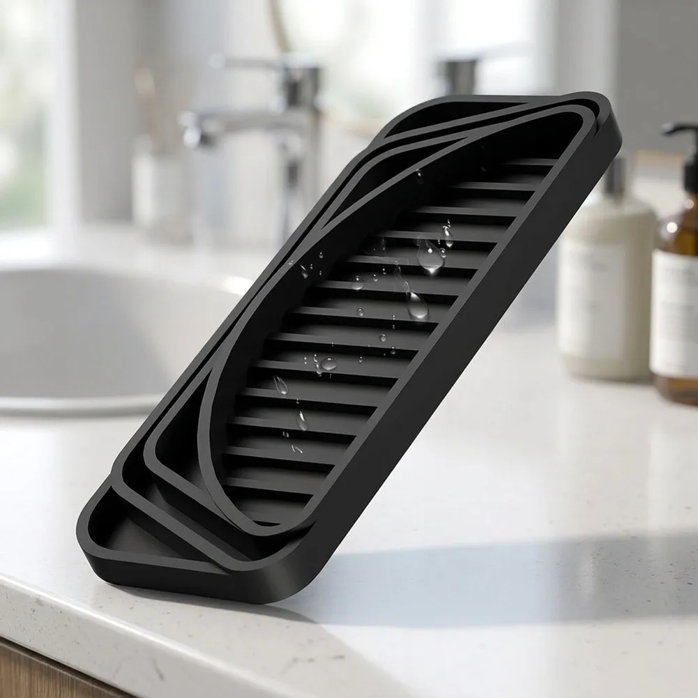 Silicone Refrigerator Drip Tray Adjustable Anti Slip Water Catcher For Fridge Bottom Cleaning Mats Home Kitchen Accessories