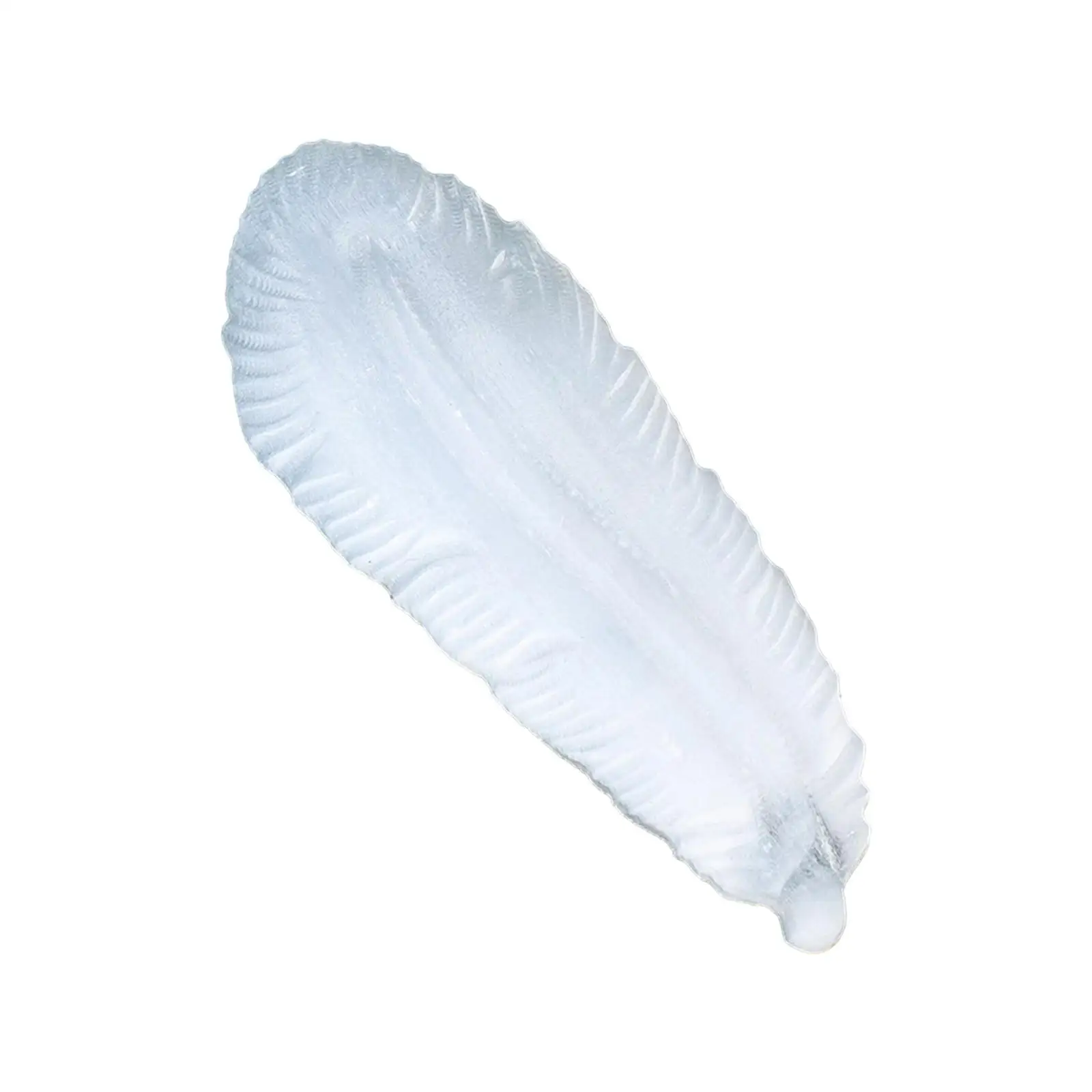 Selenite Stone Bowl Selenite Dish Hand Carved Feather Shape for Home Medication Table