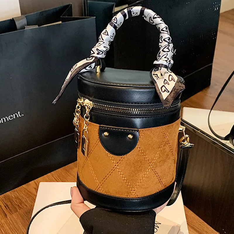 

Роскошная сумка-ведро 2025 года, универсальная женская сумка с верхней ручкой, повседневная сумка через плечо, минималистичная сумка «день-ночь», текстурированная