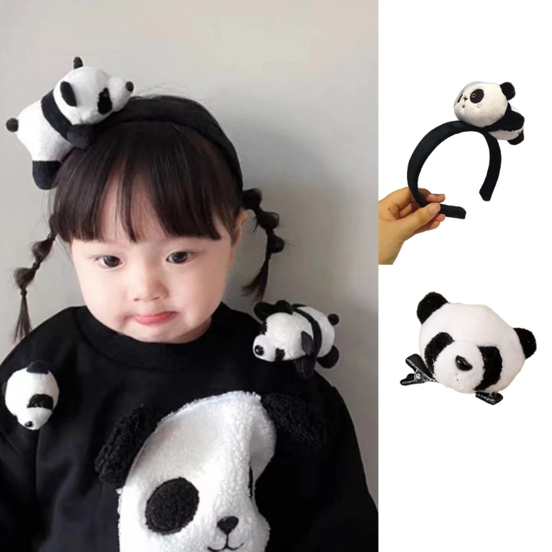 634C Cartoon Stuffed Panda Hair Hoop Christmas Teens Cosplay Headband Multiple Type