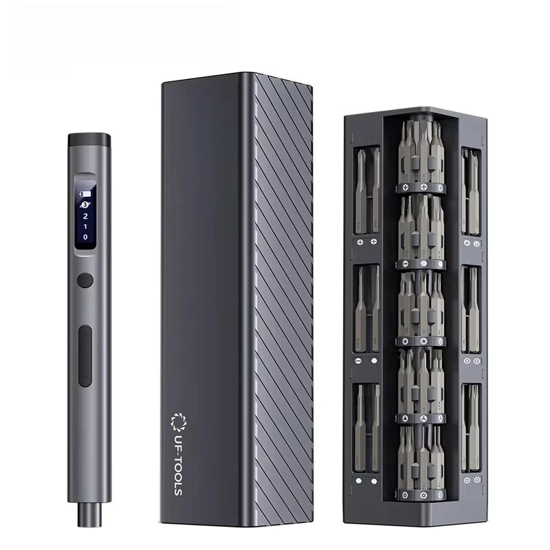 

3.7V Mini Electric Torque Set 56 in 1 Electric Precision Screwdriver Set LED Light Tweezers Repair Kit