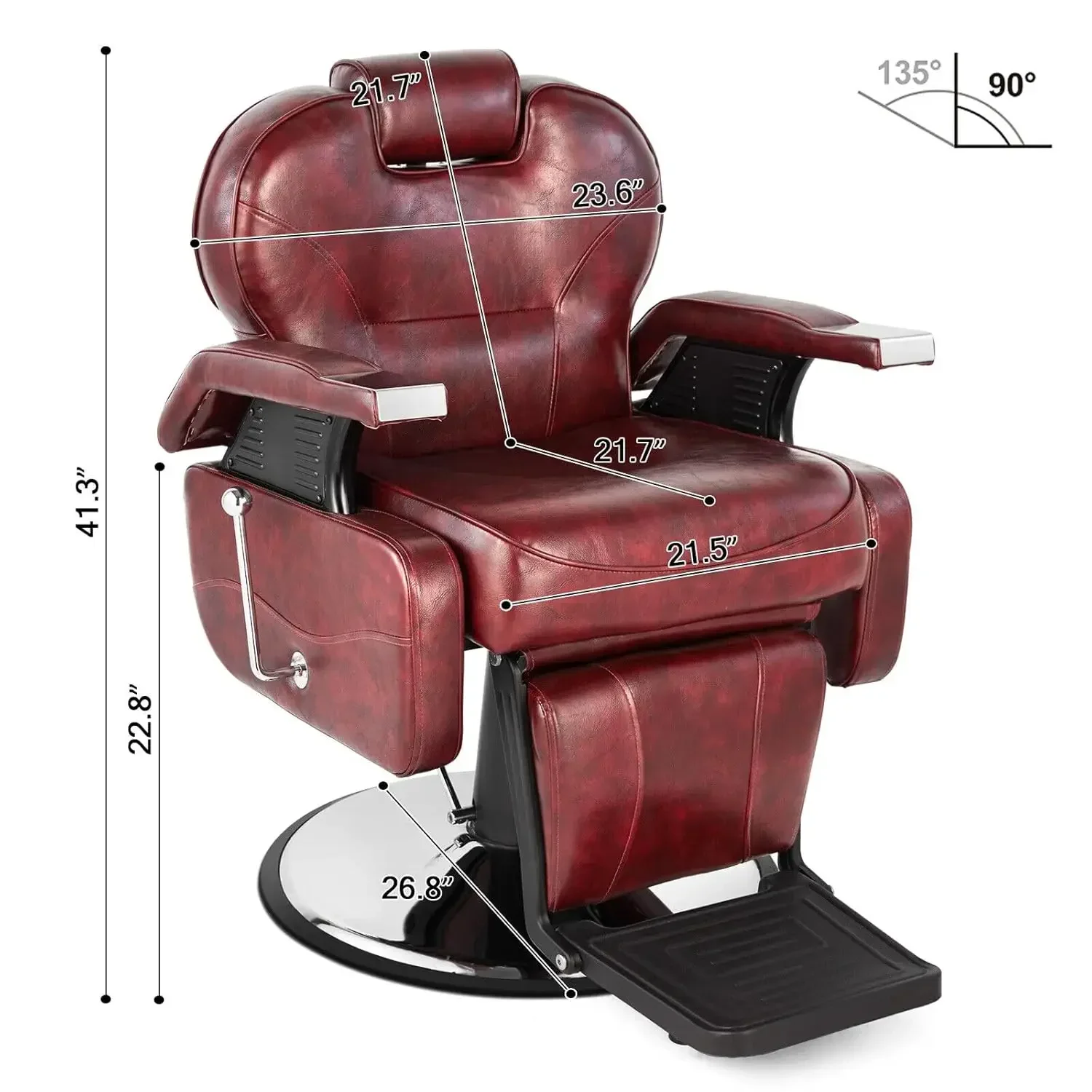 

Barber Chair Hydraulic Reclining Barber Chairs Heavy Duty Salon Chair for Hair Stylist Tattoo Chair Salon