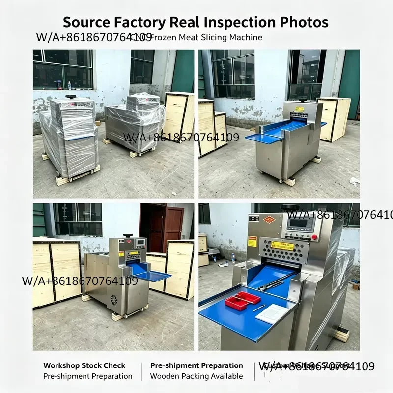 New Jiayang Electric Automatic Frozen Meat Slicer Motor Stainless Steel Blade Adjustable Thickness Lamb Beef Roll Slicing