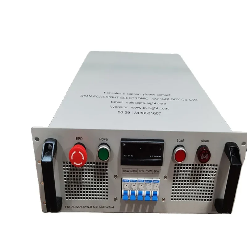 220V Single Phase 3KW 6KW Variable Pure Resistive AC Dummy Load Bank Power Measuring Instrument for UPS Capability Loading Test