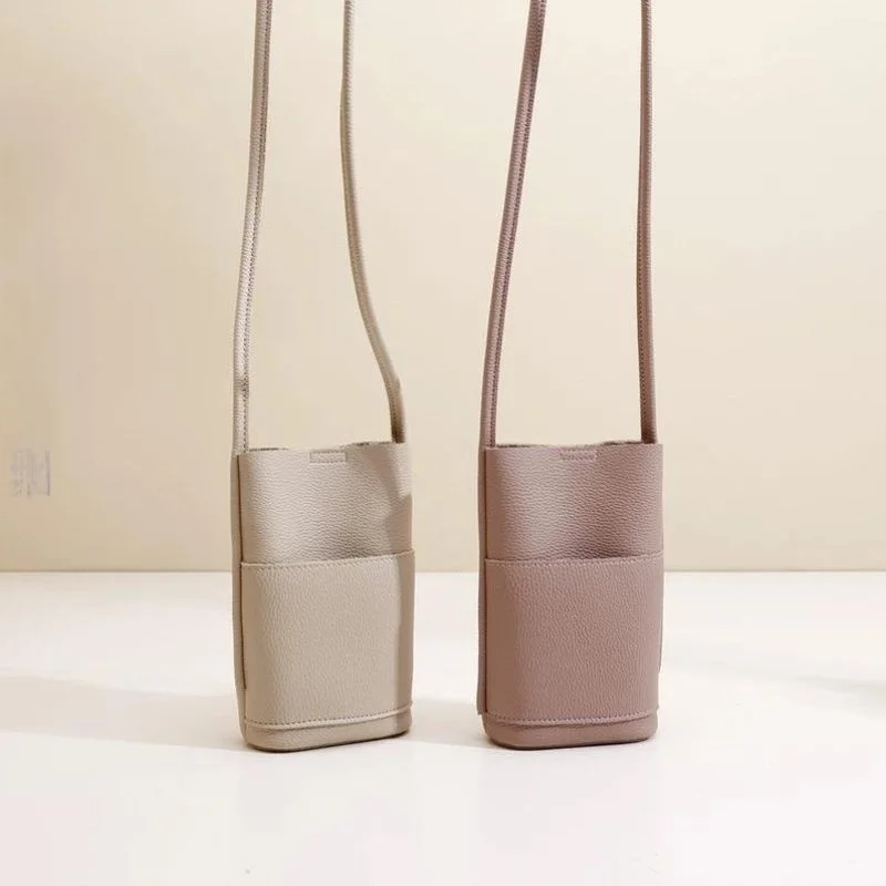 

Genuine Leather Soft Mobile Phone Crossbody Bag Stylish Shopping Walking Versatile Small Women's Bag for Daily Use