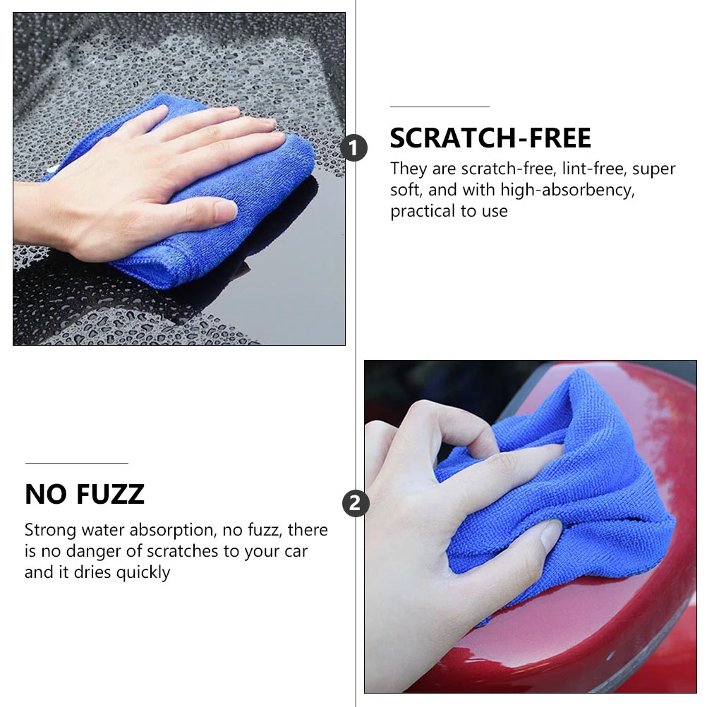 50 Pcs Fiber Car Wash Towel Polishing Cloths Cleaning Towels Cars Auto Washing Waxing Drying Automatic for