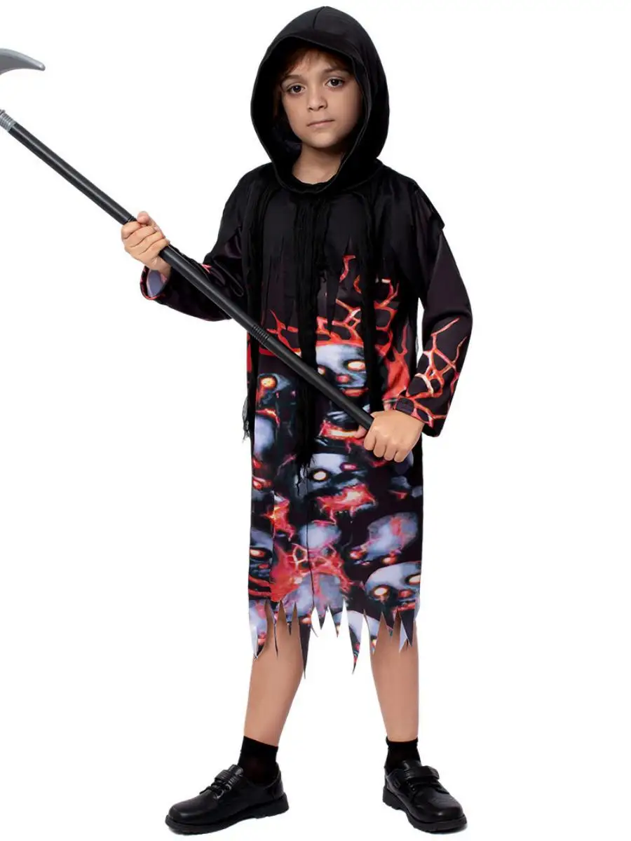 Loween nouveau Sle dieu mort jeu de rôle Cos enfants Par Performance tenue terroriste scène Costume Polyester Fiber