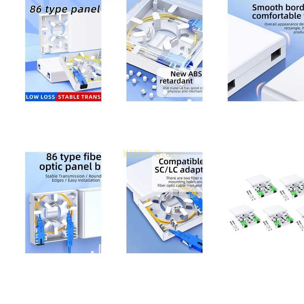 86 Type Fiber Opticals Distribution Box with Double Port for Seamless Networking Integration Best Sale