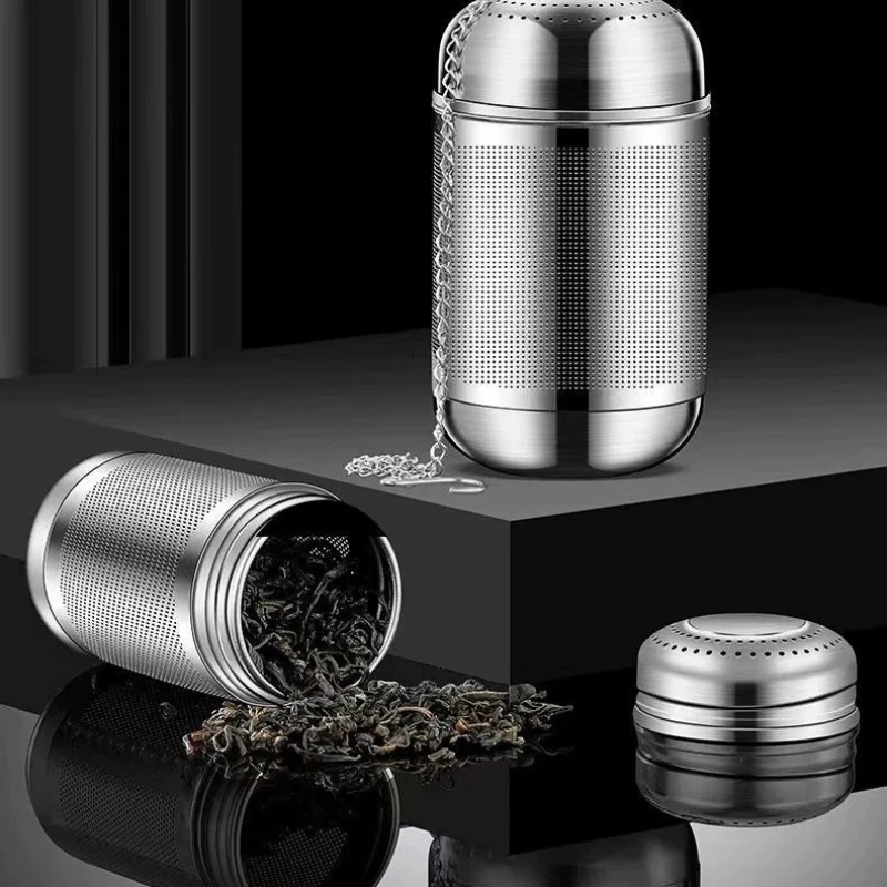 

Tea Strainer with chain Stainless Steel Tea Leaves Infuser Spice Seasoning Ball Strainer Teapot Fine Mesh Coffee Filter Teaware