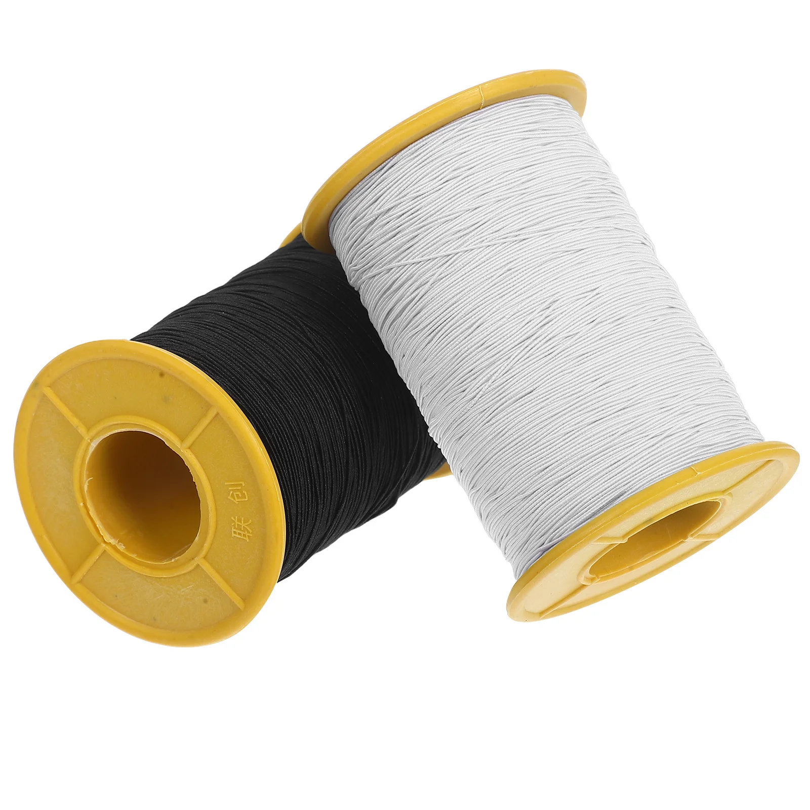 

2 Rolls Elastic Thread High Strength 0.5mm Black White Stretch Cord for DIY Bracelet Necklace Jewelry Making Beading String