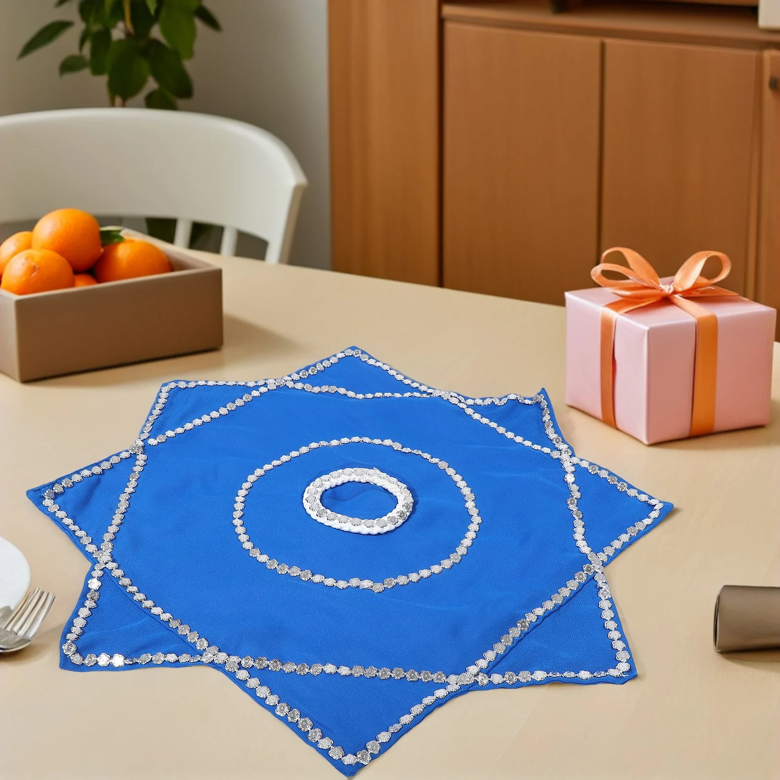 

1Pair Octagonal Dance Handkerchiefs Colorful Folk Scarves Stage Performance Yangko Carnival Props Party Supplies