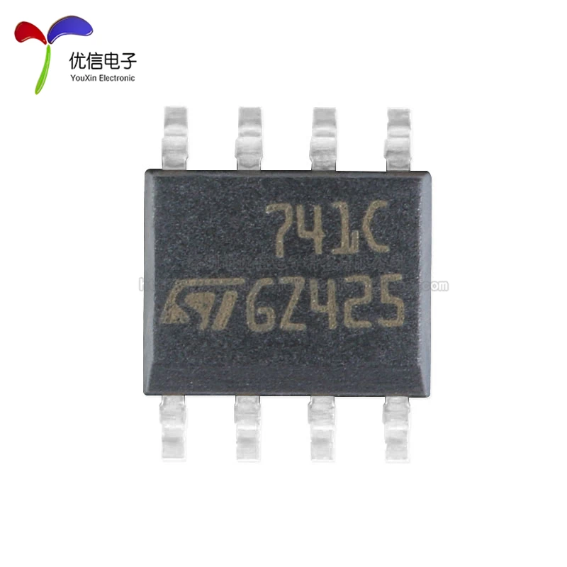 10PCS original genuine patch UA741CDT SOIC-8 single-channel operational amplifier chip 1MHz low power