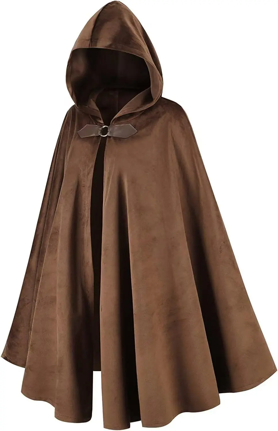 

Cosplay medieval hooded cloak warrior suede cosplay stage performance cloak