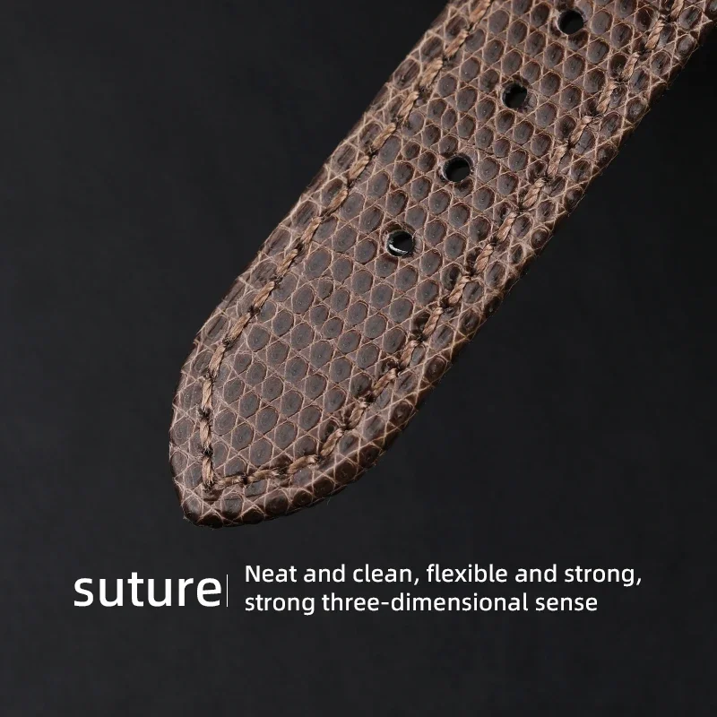 Ультратонкий ремешок для часов из кожи ящерицы ручной работы 18, 19, 20, 22 мм, браслет из мягкой натуральной кожи, мужской браслет премиум-класса в винтажном стиле