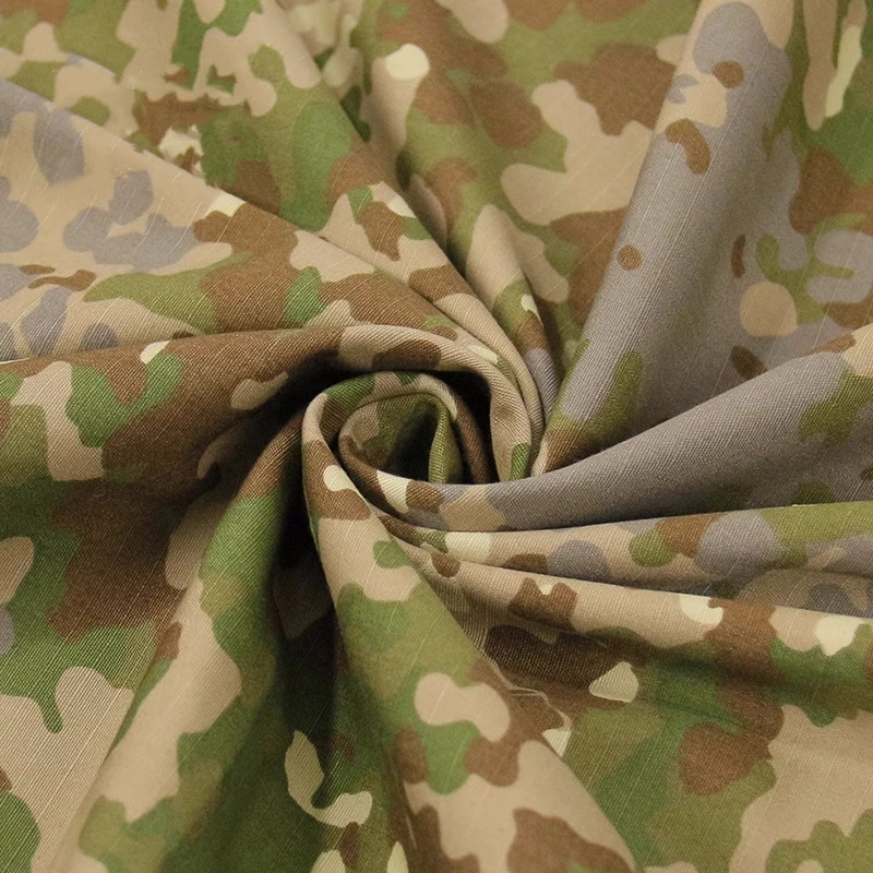 Nylon Cotton German Flecktarn Spot Camouflage IR Safe Fabric Ripstop Infrared Reflective Cloth Military Uniform DIY