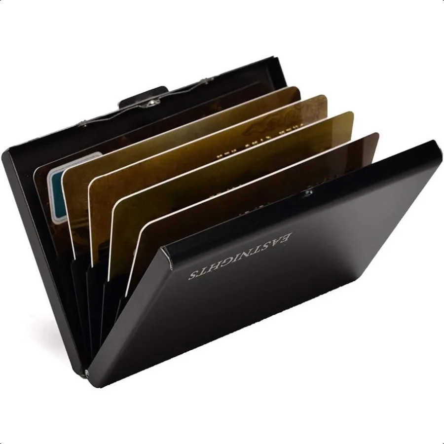

EASTNIGHTS RFID Credit Card Holder Metal Wallet Slim Credit Card Case Protector Business Card Holder for Men or Women