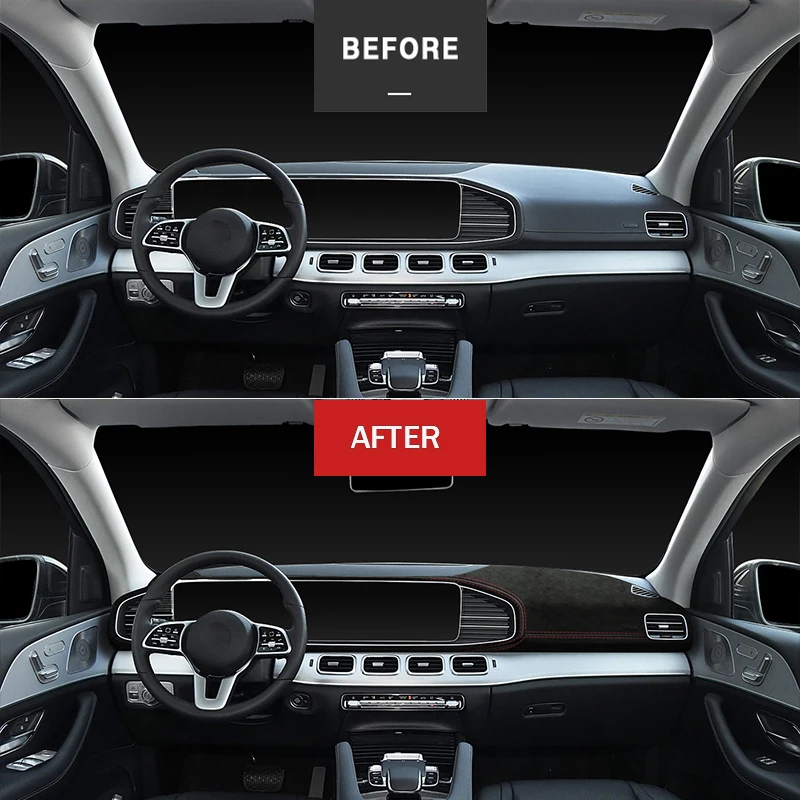 

Custom in Alcantara Car Dashboard Cover for Mercedes-Benz GLE 350 450 2020-2023 DIY Mat Shade Cushion Pad Carpets Accessories