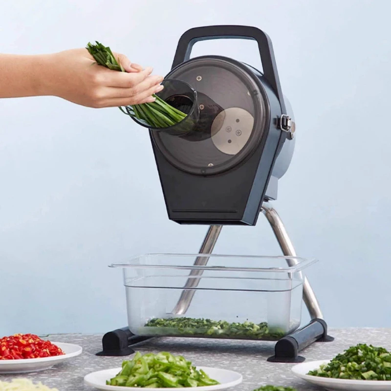 Commercial Vegetable Chopper Machine：Multi-Functional Slicer for Spring Onion/Chili/Garlic  Restaurant Potato Ginger Shredding