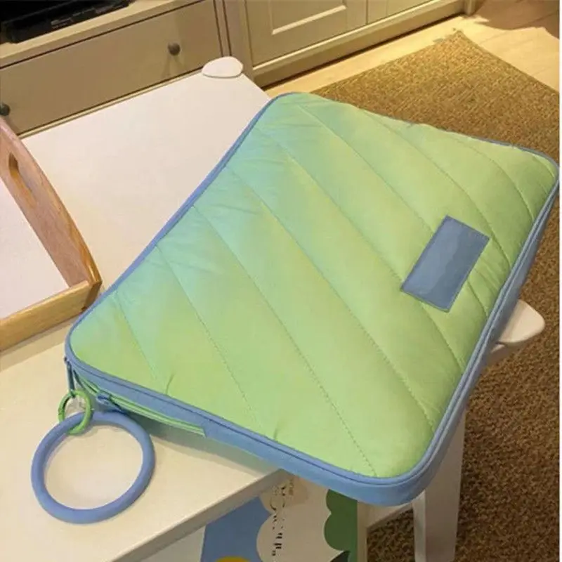 Ins Green حقيبة حمل للكمبيوتر المحمول 15 15.6 16 بوصة ماك بوك اير برو أجهزة الكمبيوتر المحمولة الأكمام دفتر مقاوم للماء حقيبة حاسوب المرأة #1