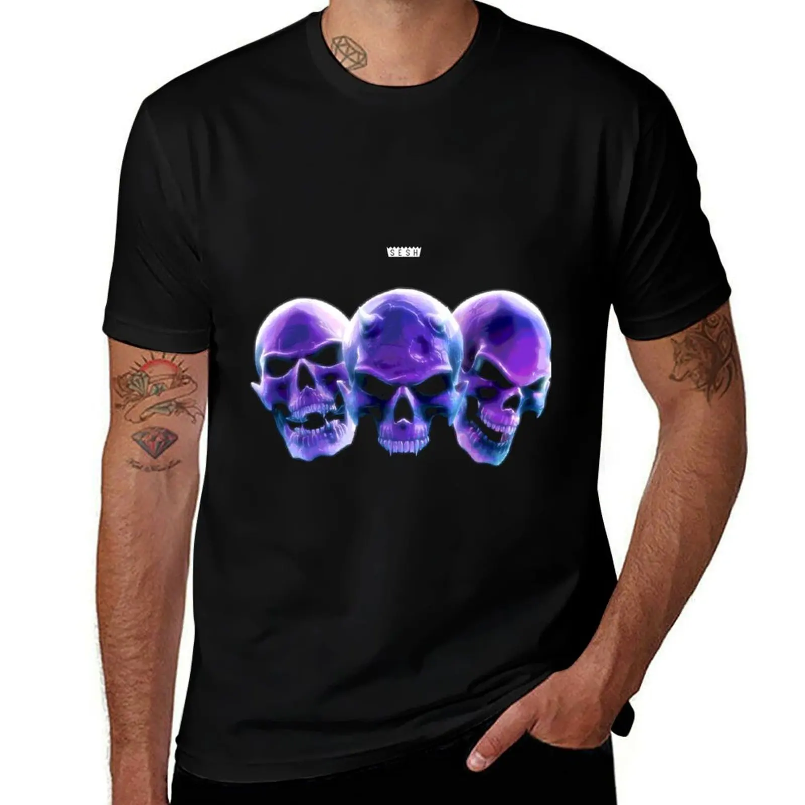 

PURPLE SESH SKULLS T-Shirt t shirts with prints man t shirt designer T-Shirt