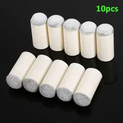10Pcs 13mm Slip-On Scrub Bar Repair Rod Game Billiard Cue Head Cover Snooker Tip Protector Billiard Accessories Replacement Tips