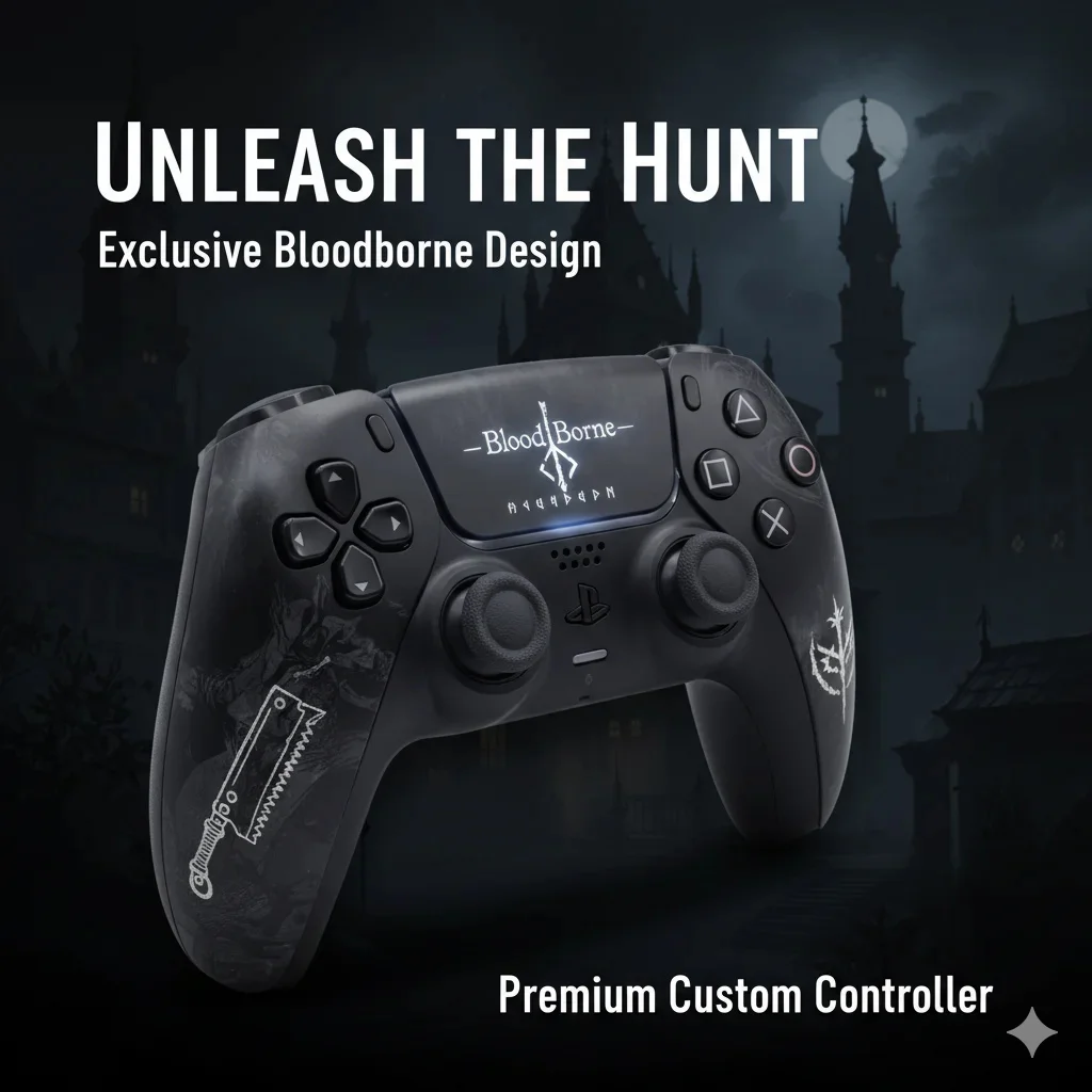 Matte Frosted Game Controller Replacement Shell Dark Fantasy Design Housing Case Compatible With PS5 Gamepad