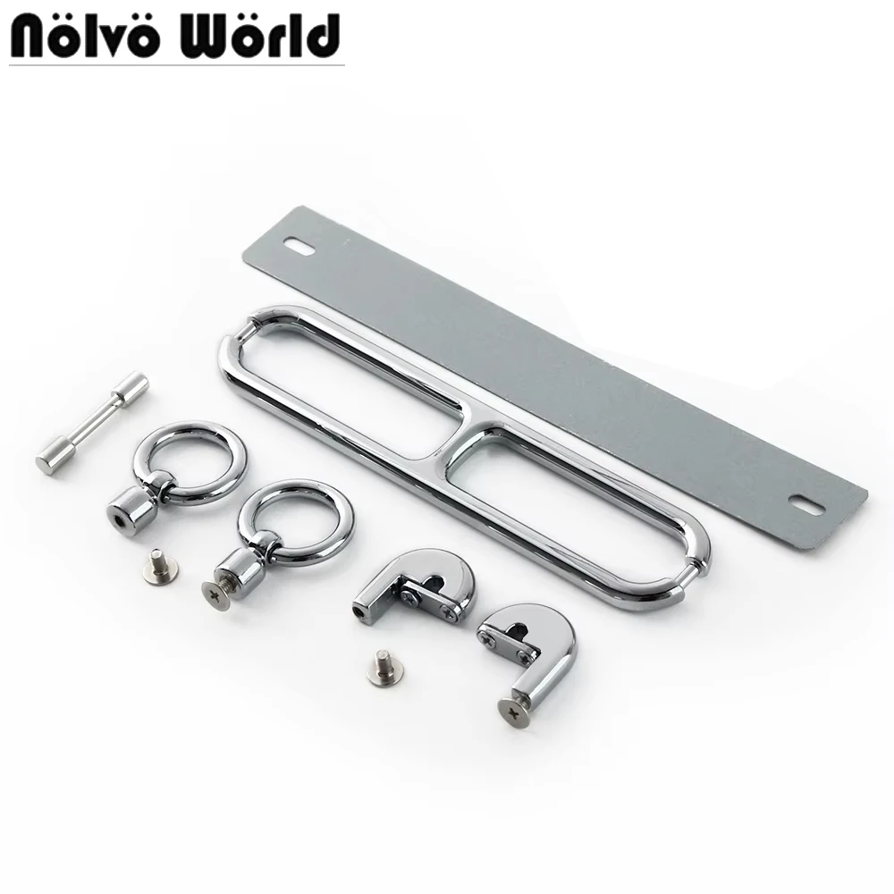5-30sets 120*25mm gold and chrome color metal lock for handbag chain bag pig nose shape fitting replace hardware