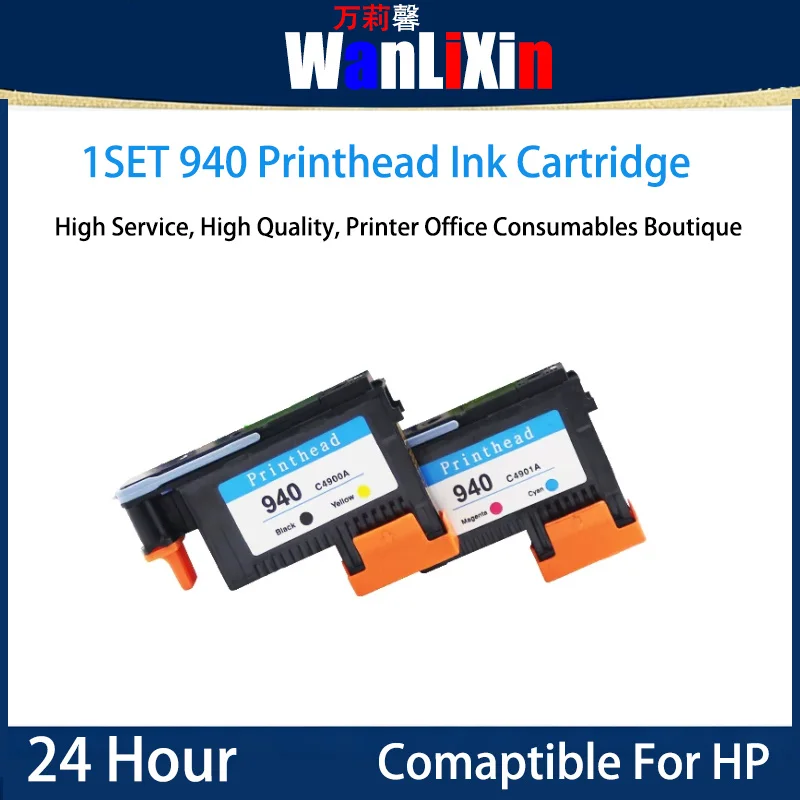 

1 SET 940 Printhead Ink Cartridge Compatible For HP C4900A C4901A
