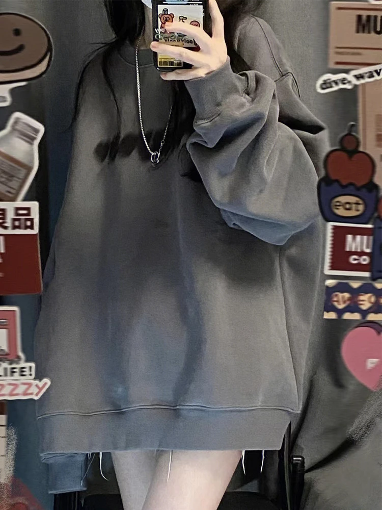 

Женские толстовки на молнии, зимняя одежда, женская контрастная одинаковая французская махровая жаккардовая домашняя одежда средней длины с рваной подкладкой