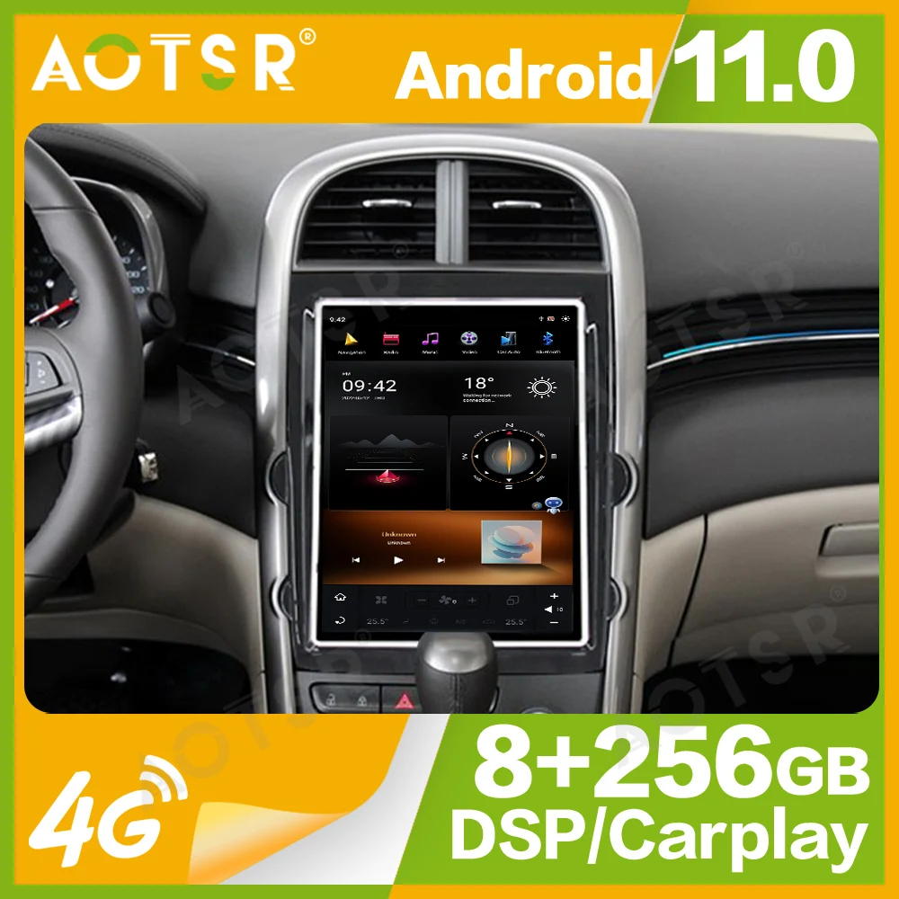 

Мультимедийная магнитола для Chevrolet Malibu 10,4-2015, 2013 дюйма, Qualcomm, 8 ядер, Android 11, GPS-навигация, головка Carplay