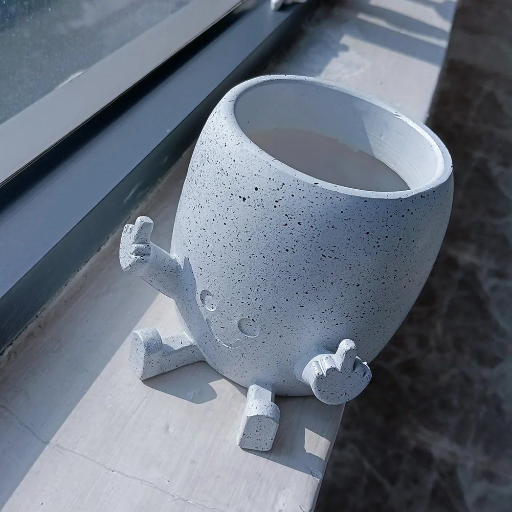 

Горшок для сочных суккулентов со средним пальцем, милое мини-украшение стола, мини-кашпо для цветов для маленького человека, креативный для домашнего сада