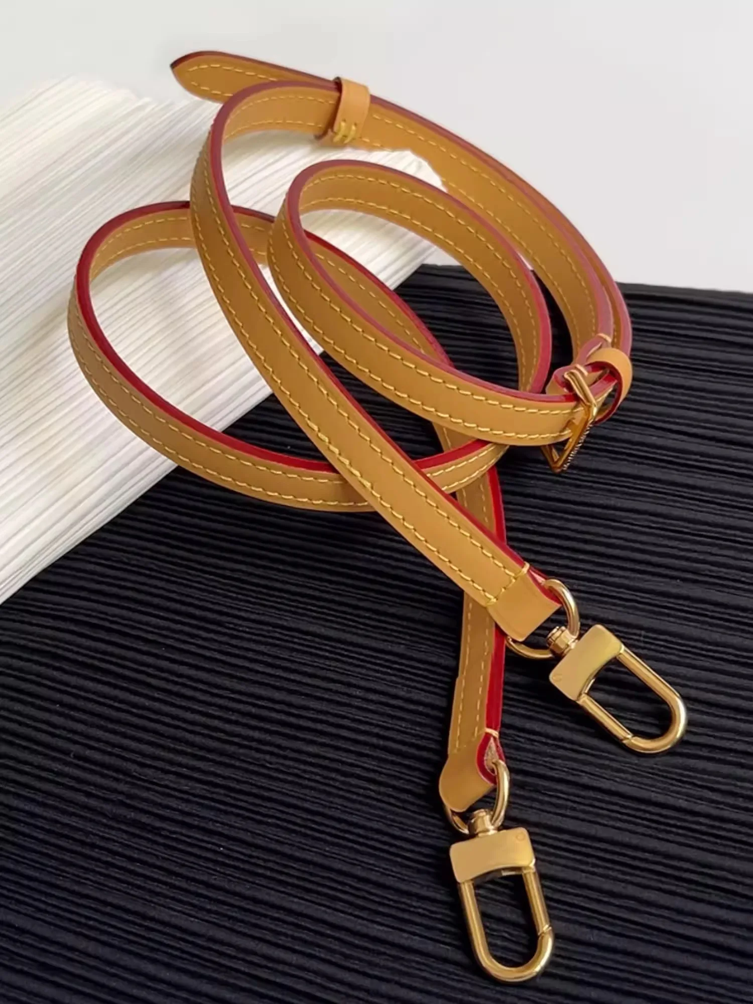 LST262 tanné végétal véritable cuir Vachetta chaîne perlée bretelles réglables pour Speedy20 sac à main sangle de sac de luxe