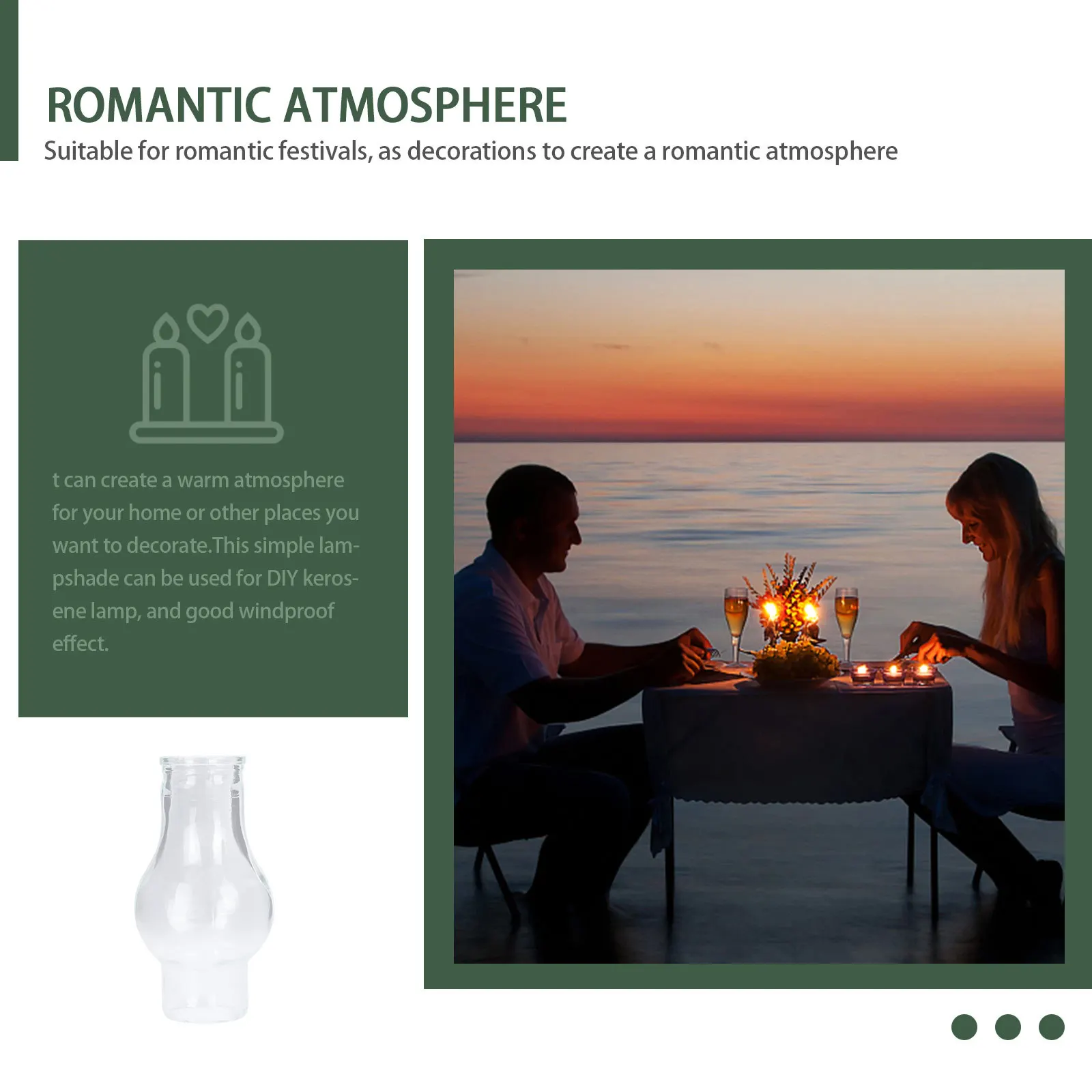 

Lamp Lampshade Glass Light Cover Retro Style for Bedroom Living Room Windproof Oil Lamp Globe Replacement