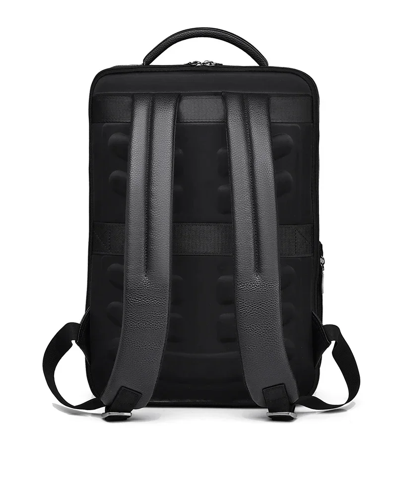 Executive Backpack Men PU Leather Satchel USB Charging Briefcase Office Travel Laptop Office Business Shoulder Back Pack Male