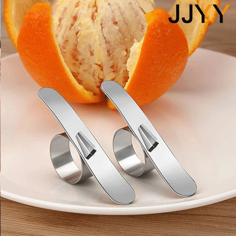 JJYY Orange Peelers Easy Open Orange Peeler Stainless Steel Lemon Parer Citrus Fruit Skin Remover Slicer Peeling Kitchen Gadgets