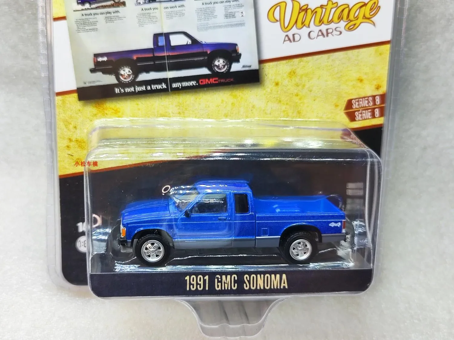 1: 64 Retro Advertising Car Series 8-1991 GMC Sonoma Collection of car models