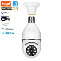 Tuya-cámara con bombilla de doble banda, 2,4G/5G, 3MP/4MP/5MP, WiFi, voz bidireccional, detección humana AI, visión nocturna, cámara de vigilancia E27