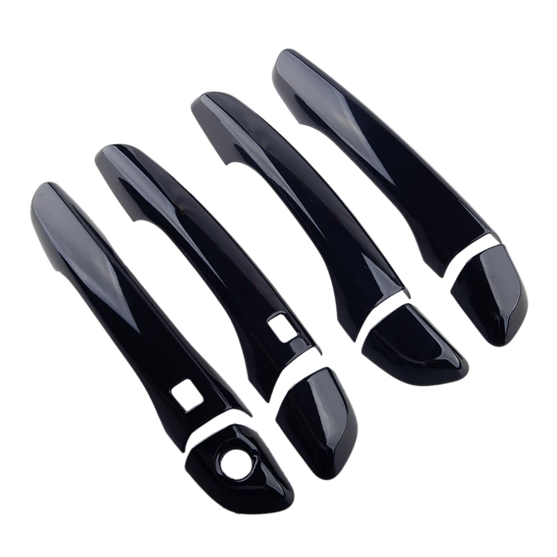 8Pcs/Set Car Smart Glossy Black ABS Side Door Handle Cover Trim ABS Fit For Hyundai Elantra 2017 2018 2019 2020