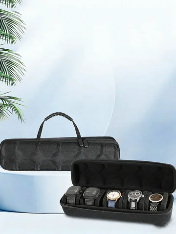 Watch Box Organizer for Men,Watch Travel Case Portable Storage Watch Display Holder for Wristwatches with anti-Move Watch