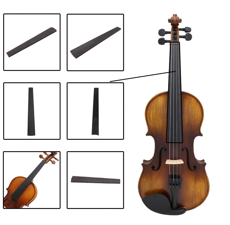 

Factory direct sale of violin fingerboard wood, ebony fingerboard, violin neck fingerboard, special violin accessories fingerboa