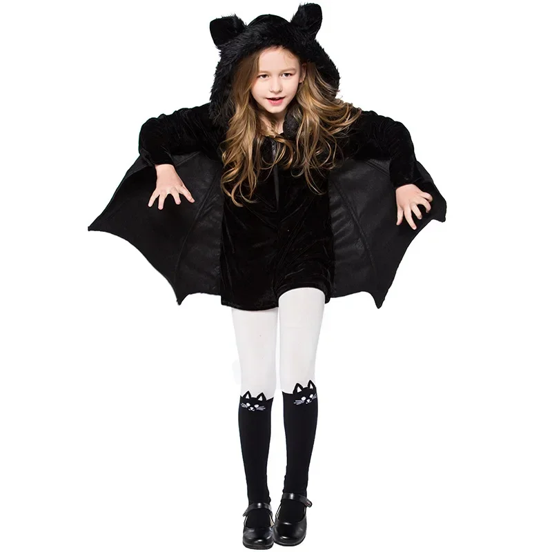 

Women Girls Bat Costume Halloween Game Child Animal Bat Cosplay Fantasia Fancy Dress