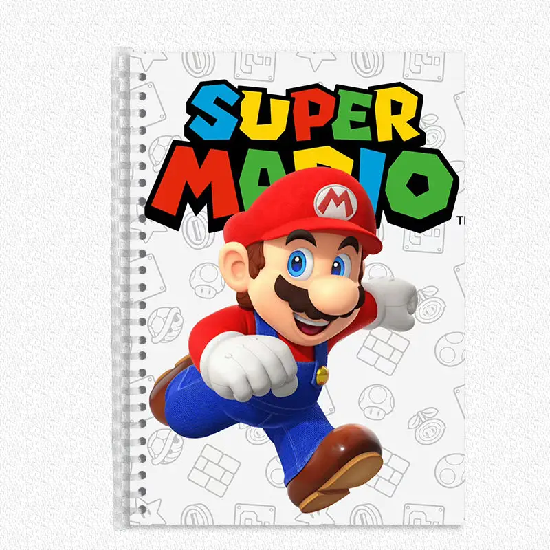 A5 Cute Super Mario Bros Children's Drawing Book Notebook Cartoon Creative Student Notepad Exercise Book Diary Study Supplies