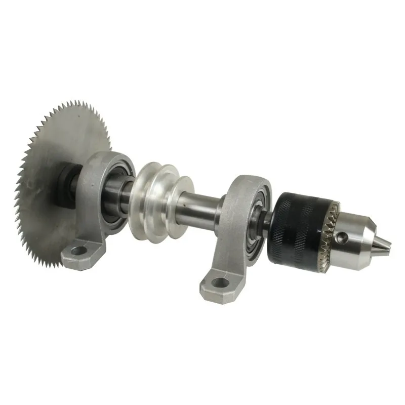 For DIY Lathe Punch Without Power Spindle Pulley Set Accessories Micro Lathe Chuck Tail Seat Tool Holder 50