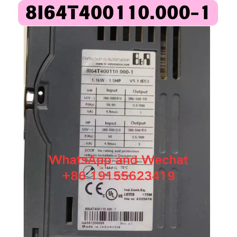 Used OEM disassembled parts 8I64T400110.000-1 frequency converter Functional test OK Quick delivery